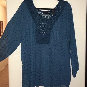 Denim 24/7 sheer tunic